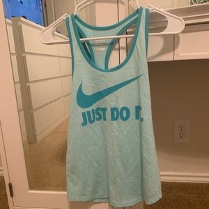 Blue Nike workout top